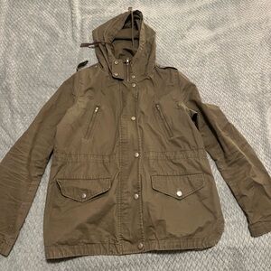 Love Tree Khaki Hooded Jacket